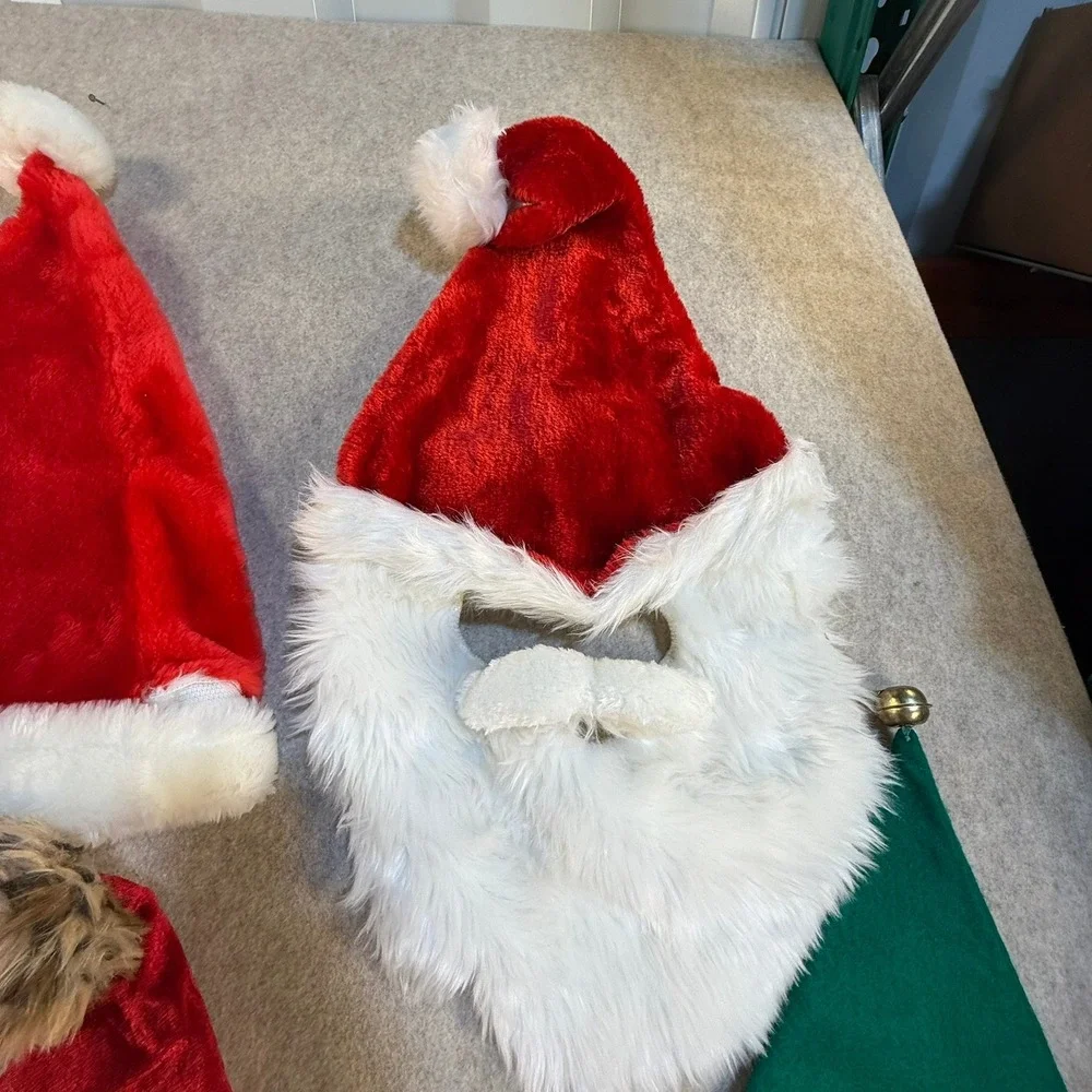 Santa Hat Lot of 6 Denver Broncos Elf Leopard Beard‎